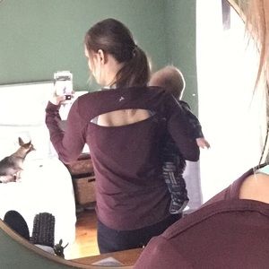 Open back workout shirt